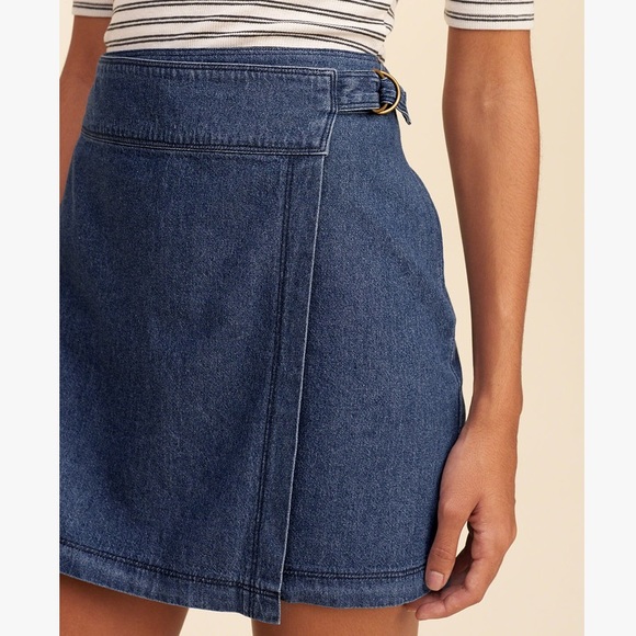 denim wrap skirt